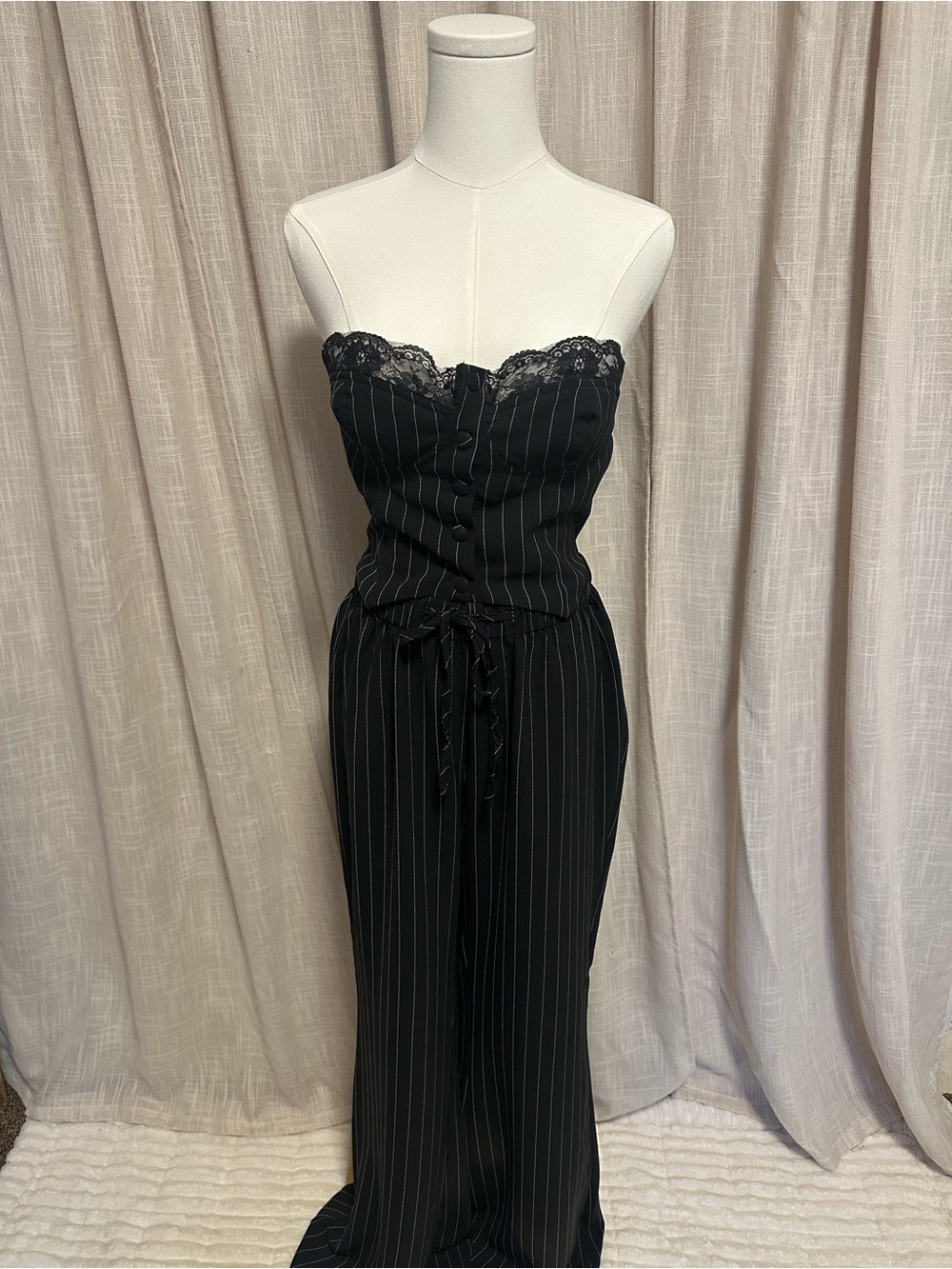 Fashion Nova Jada Pinstripe Pant Set